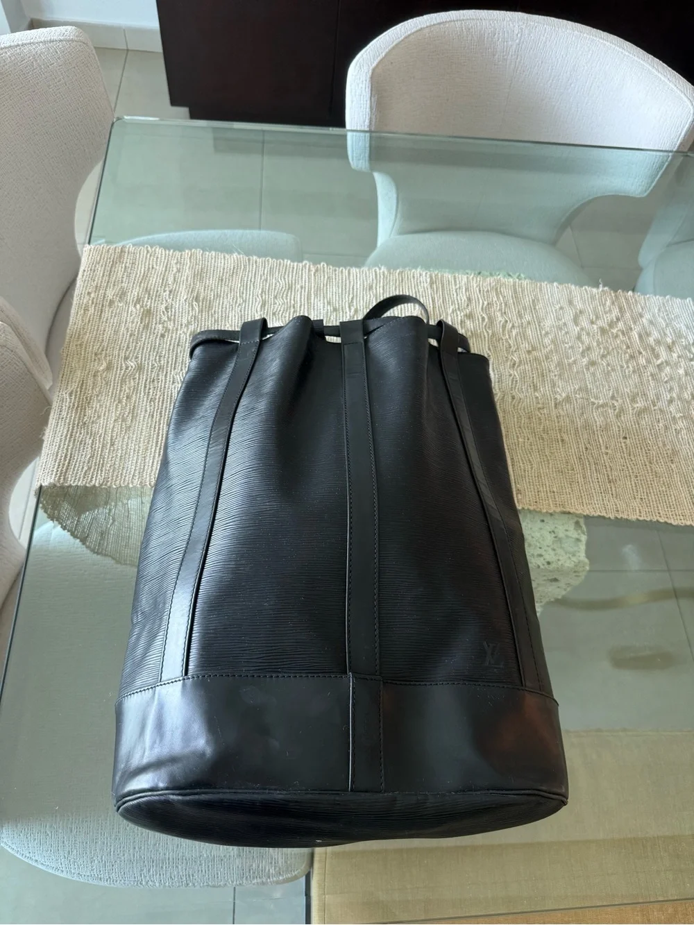 Louis Vuitton Black Epi Leather Bucket Backpack